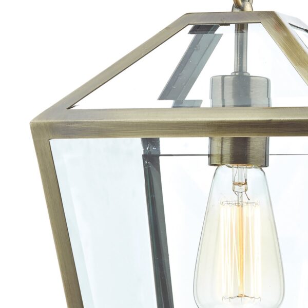 Churchill 1 Light Pendant Antique Brass - Image 3