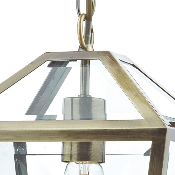 Churchill 1 Light Pendant Antique Brass - Image 4