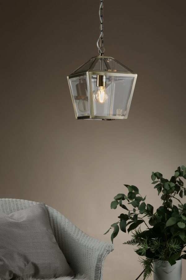 Churchill 1 Light Pendant Antique Brass - Image 6