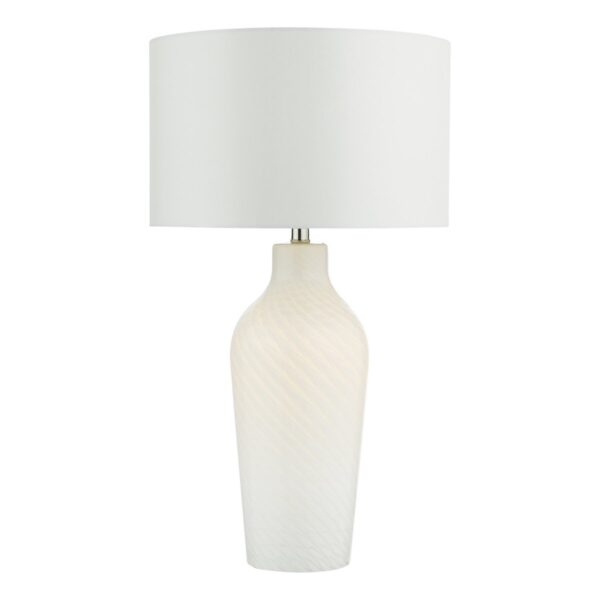 Cibana Table Lamp Dual Source White Glass With Shade - Image 2