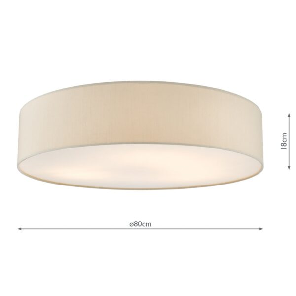 Cierro 6 Light Flush Taupe With Diffuser 80cm - Image 8