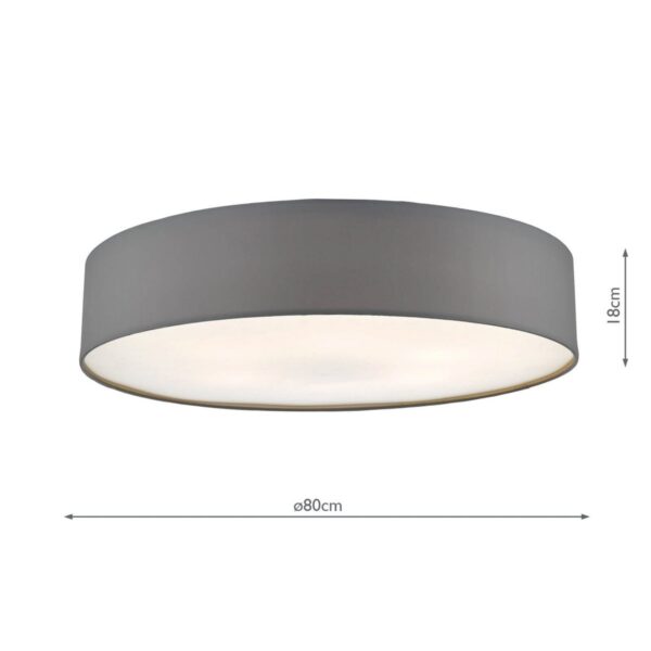 Cierro 6 Light Flush Grey 80cm - Image 6