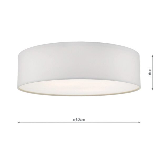 Cierro 4 Light Flush Ivory 60cm - Image 6