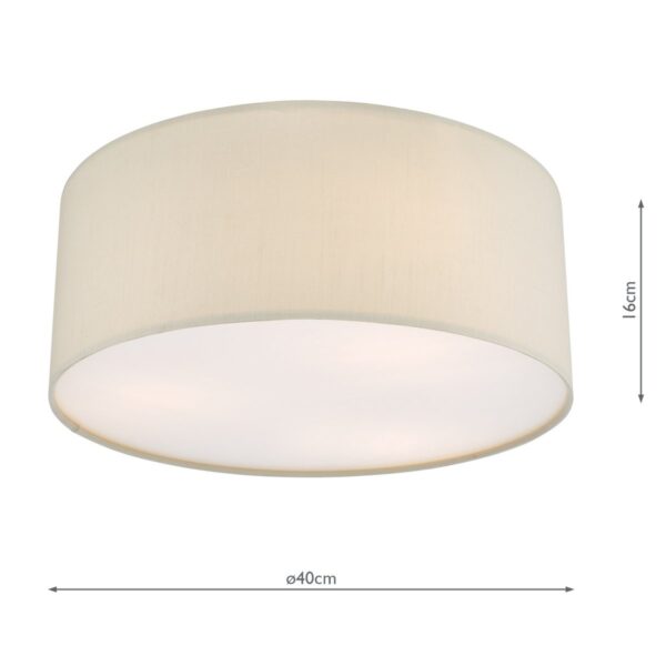 Cierro 3 Light Flush Taupe With Diffuser 40cm - Image 7