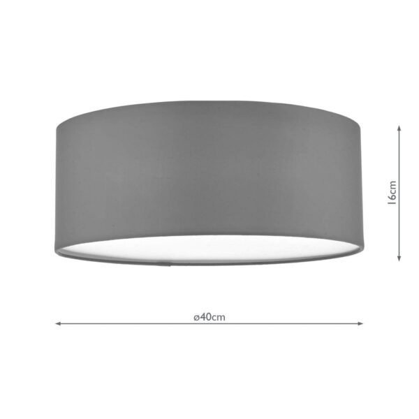 Cierro 3 Light Flush Grey 40cm - Image 6