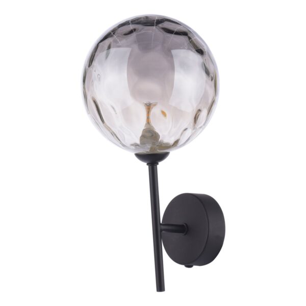 Cohen Wall Light Matt Black Smoked Glass - Image 4