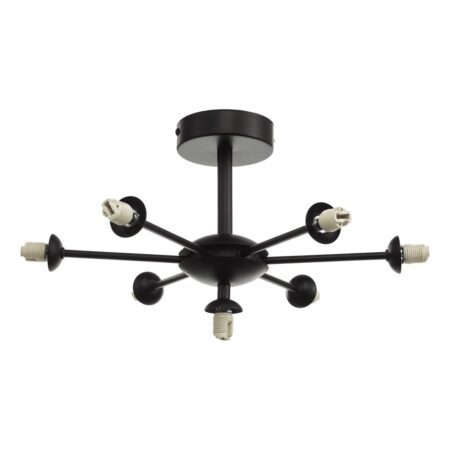 Cohen 7 Light Pendant Matt Black Frame Only