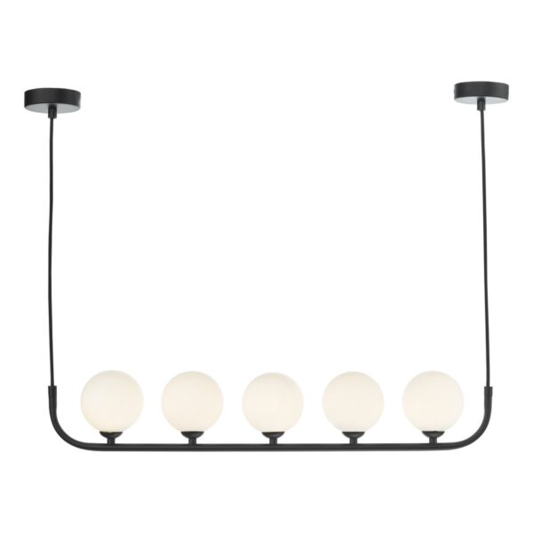 Cradle 5 Light Bar Pendant Matt With Opal Glass