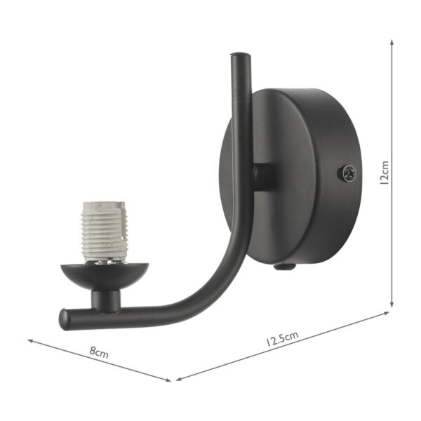 Cradle 1 Light Wall Light Matt Black Frame Only - Image 4