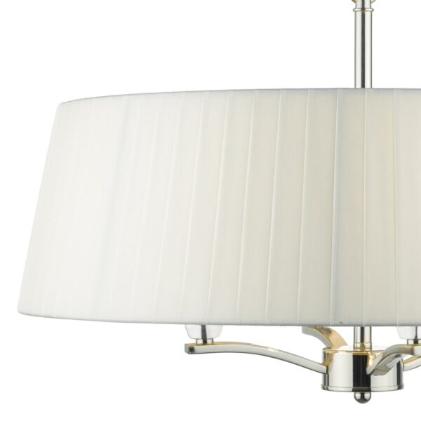 Cristin 4 Light Pendant Polished Nickel With Ivory Shade - Image 2
