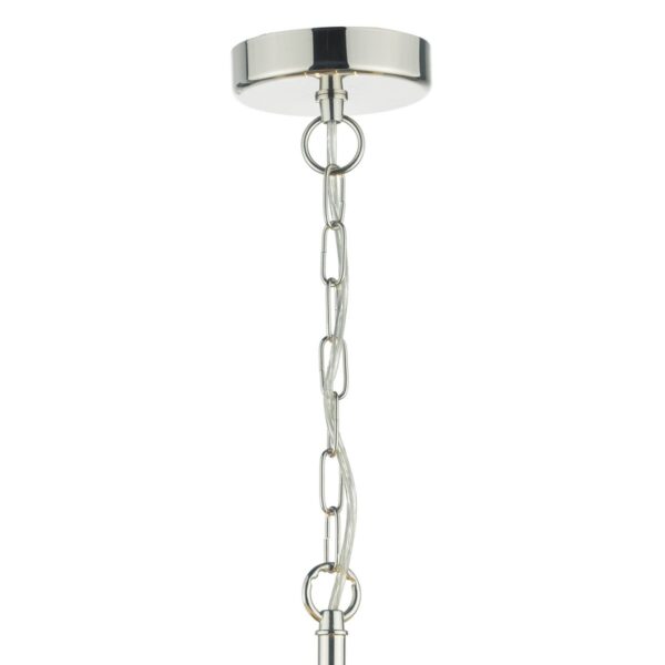 Cristin 4 Light Pendant Polished Nickel With Ivory Shade - Image 3