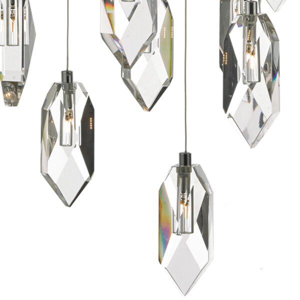 Crystal 18 Light Cluster Pendant Polished Chrome & Crystal - Image 3