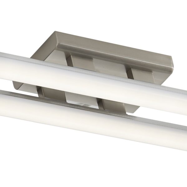 Cuisine 2 Light Bar Flush Brushed Chrome LED - Image 3