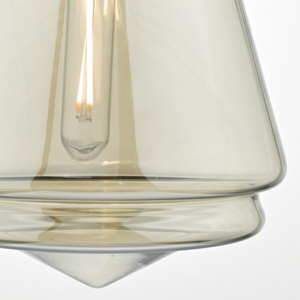 Curtis Pendant Antique Brass & Champagne Glass - Image 3