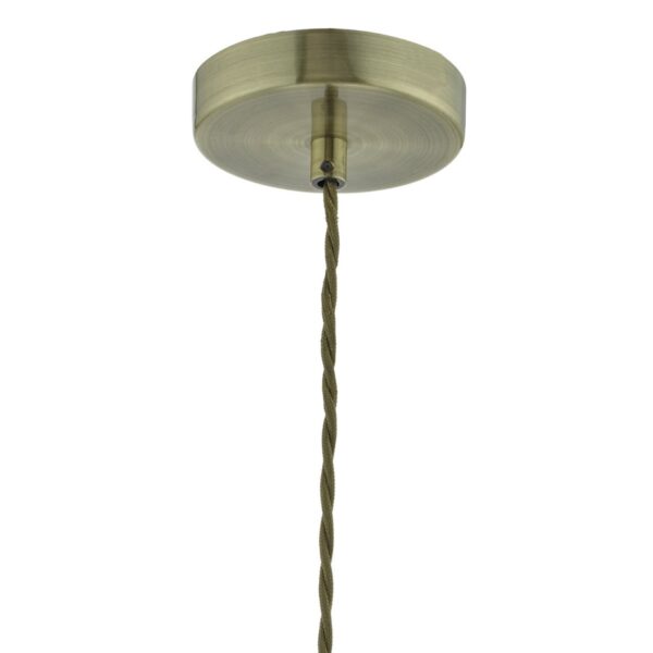 Curtis Pendant Antique Brass & Champagne Glass - Image 4