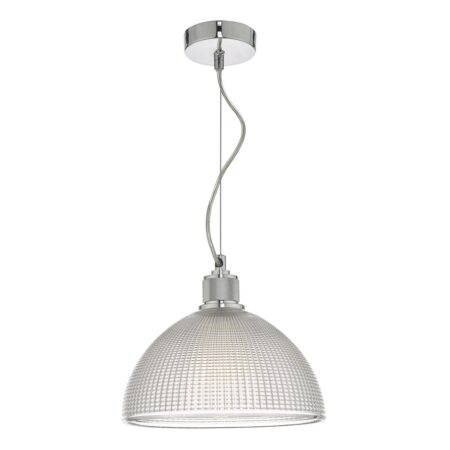 Cytheria 1 Light Pendant Chrome And Clear Glass