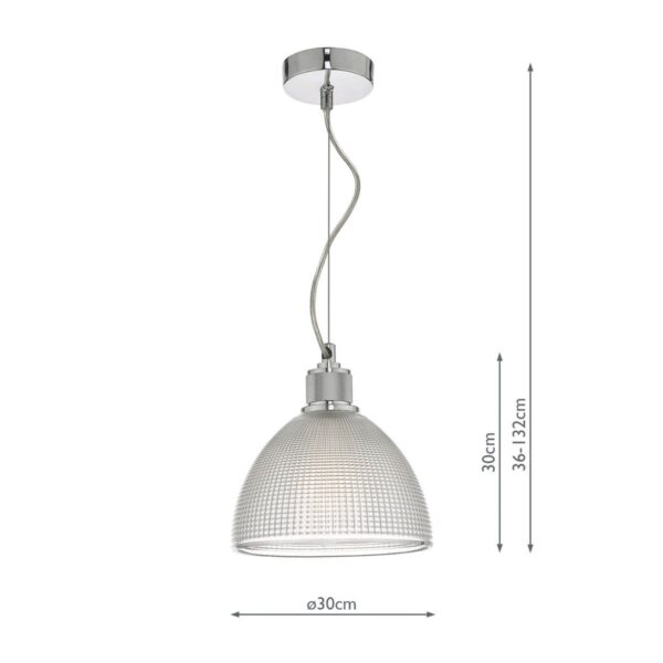 Cytheria 1 Light Pendant Chrome And Clear Glass - Image 6