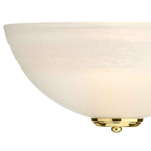Damask Wall Light Alabaster Glass With Chrome/Brass Finial - Image 2