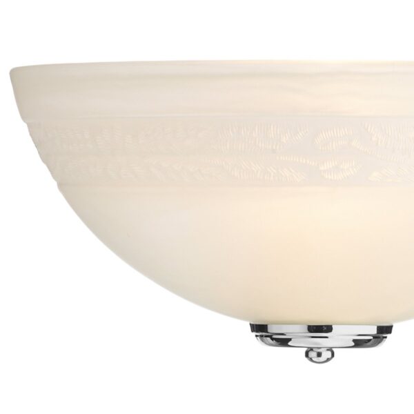 Damask Wall Light Alabaster Glass With Chrome/Brass Finial - Image 4