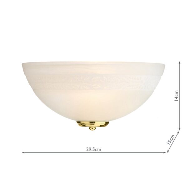Damask Wall Light Alabaster Glass With Chrome/Brass Finial - Image 6