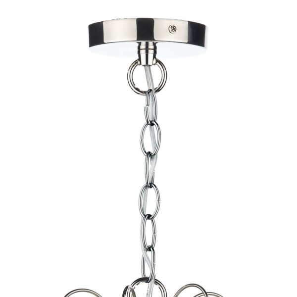 Daniella 6 Light Pendant Polished Nickel Crystal Dual Mount - Image 2