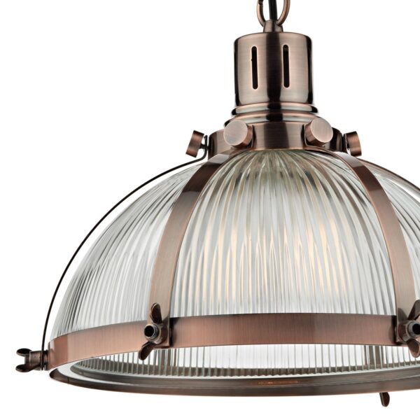 Debut 1 Light Pendant Brushed Antique Copper - Image 2