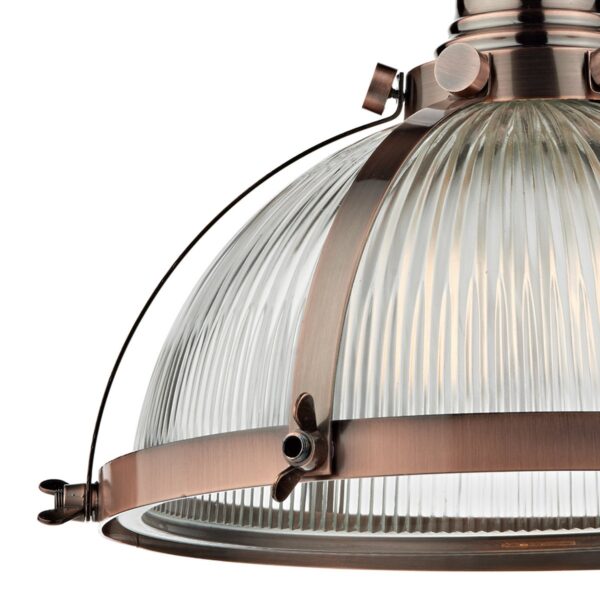 Debut 1 Light Pendant Brushed Antique Copper - Image 4