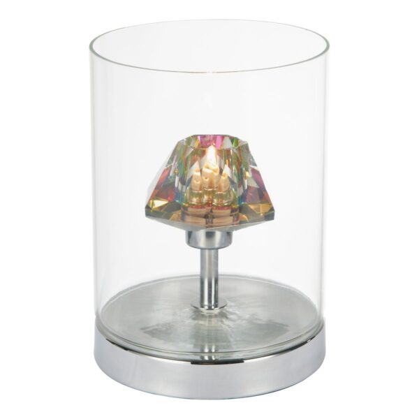 Decade Touch Table Lamp Polished Chrome Dichroic Glass