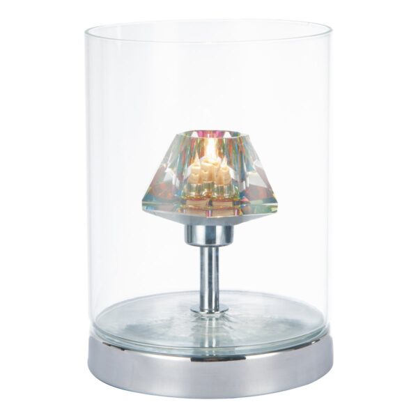 Decade Touch Table Lamp Polished Chrome Dichroic Glass - Image 2