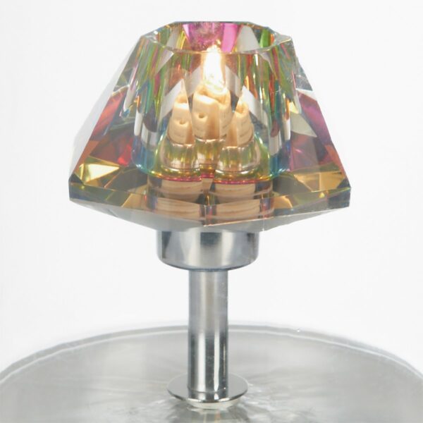 Decade Touch Table Lamp Polished Chrome Dichroic Glass - Image 3
