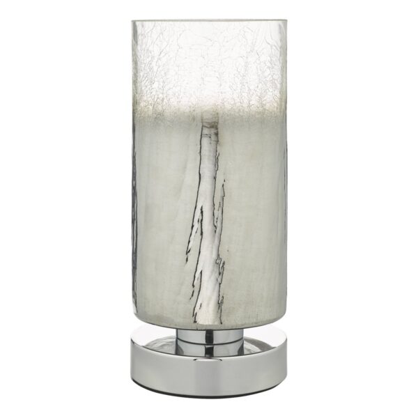 Deena Touch Table Lamp Polished Chrome Crackle Glass - Image 2