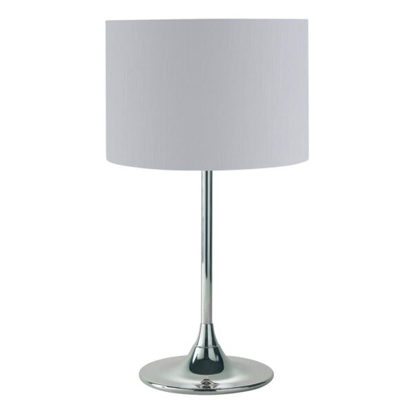 Delta Table Lamp Polished Chrome With Shade - Image 2