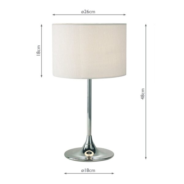 Delta Table Lamp Polished Chrome With Shade - Image 10