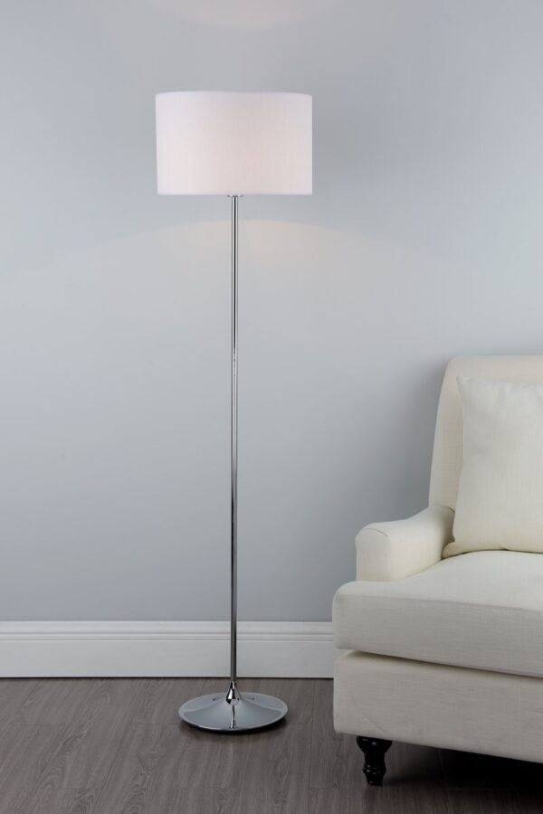 Delta Floor Lamp Polished Chrome With Shade - Image 5