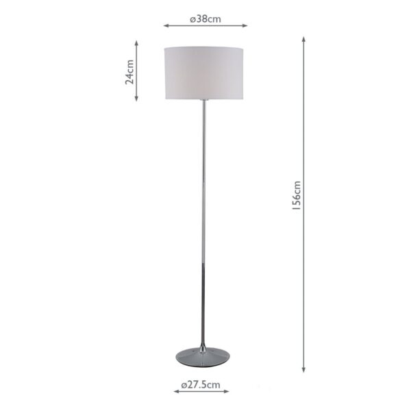 Delta Floor Lamp Polished Chrome With Shade - Image 9