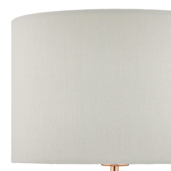 Digby Table Lamp Copper & Green Marble With Shade - Image 4