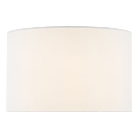 Dimple White Linen Drum Shade 38cm