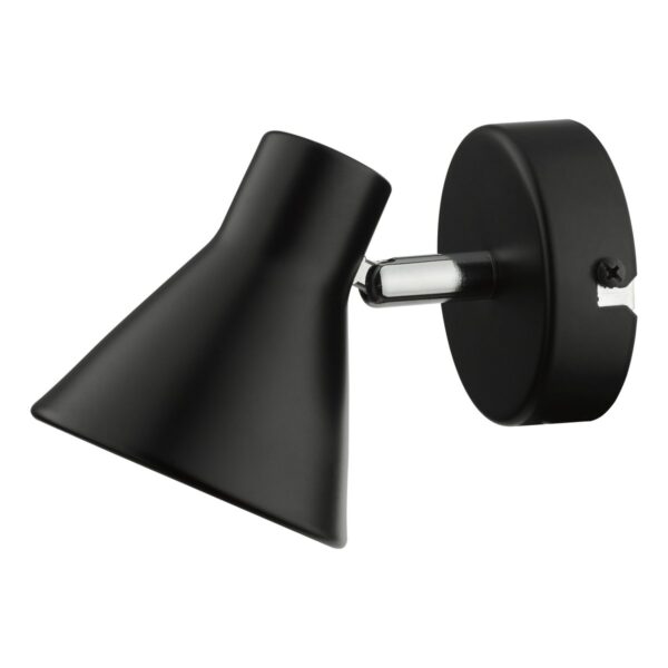Diza Single Wall Spotlight Matt Black Polished Chrome - Image 4