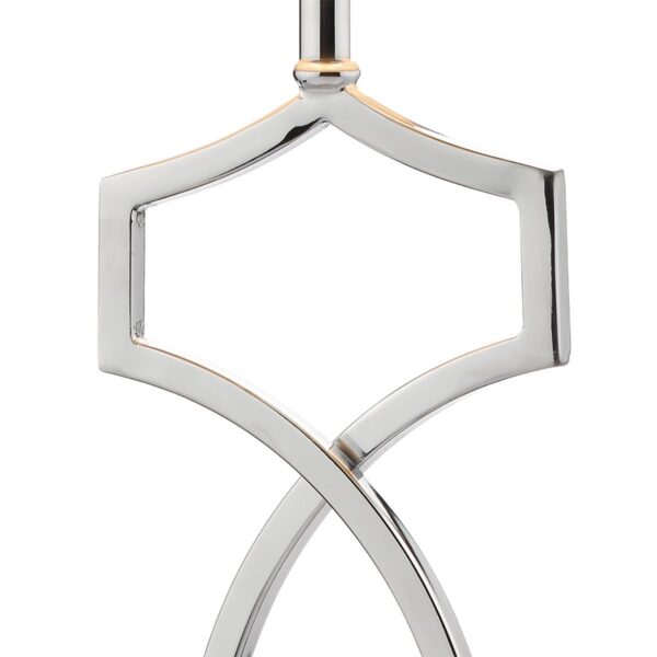 Donovan Table Lamp Polished Chrome complete with Shade - Image 3