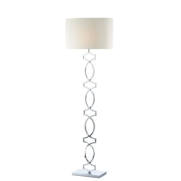 Donovan Floor Lamp Polished Chrome complete with Shade