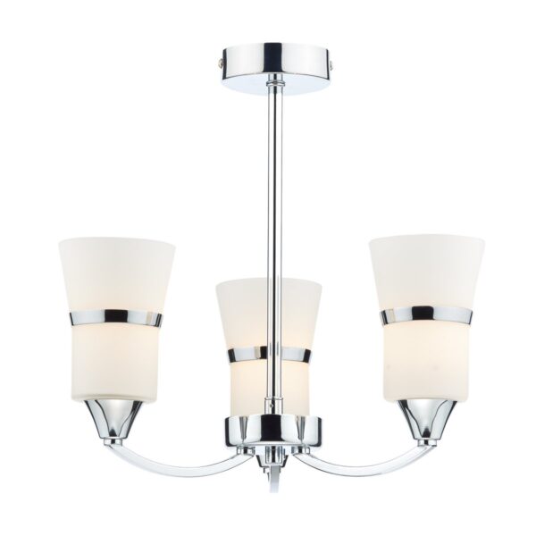 Dublin 3 Light Semi Flush Polished Chrome Led
