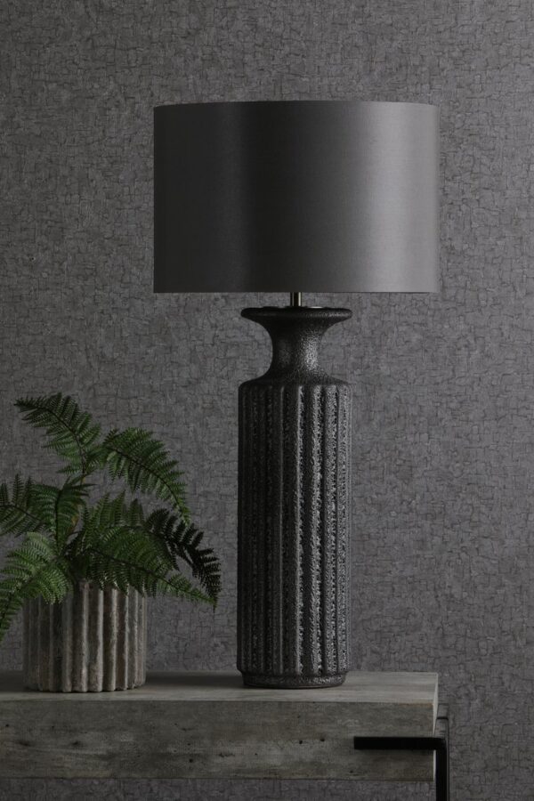 Dugan Table Lamp Black Volcanic Glaze Base Only - Image 6