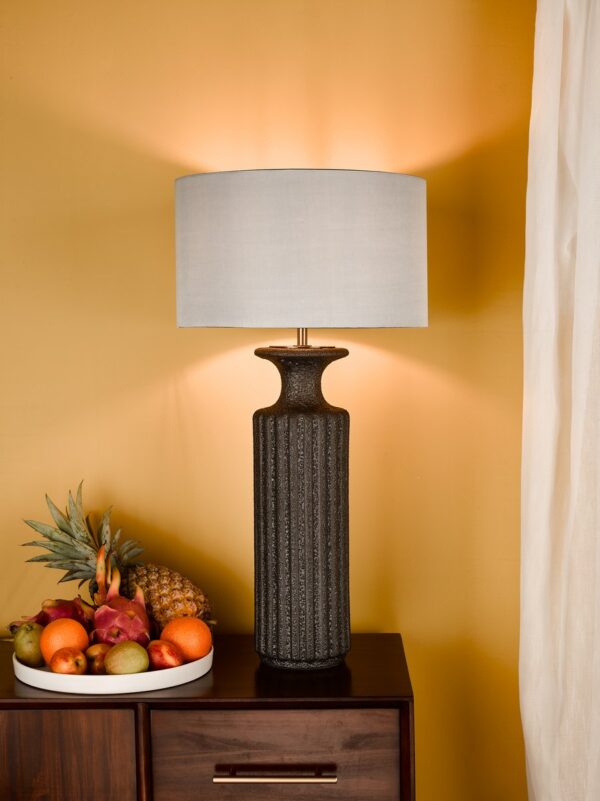 Dugan Table Lamp Black Volcanic Glaze Base Only - Image 7
