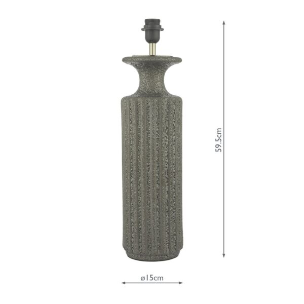 Dugan Table Lamp Black Volcanic Glaze Base Only - Image 8