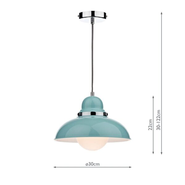 Dynamo 1 Light Pendant Blue - Image 6