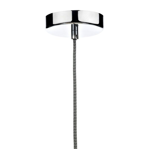 Dynamo 1 Light Pendant Cream and Polished Chrome - Image 2