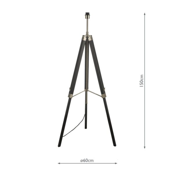 Easel Tripod Floor Lamp Black Base Only - Image 4