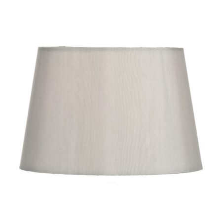 Edith Silver Faux Silk Tapered Drum Shade 23cm