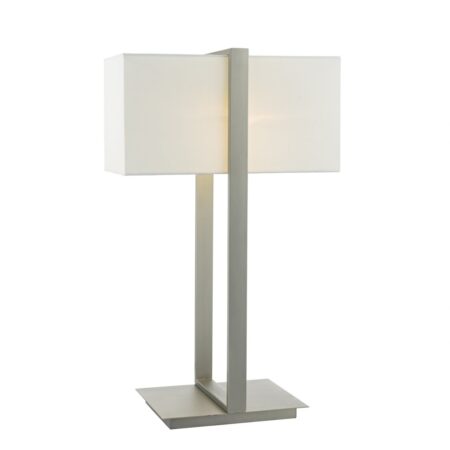Eduardo Table Lamp Antique Nickel With Shade