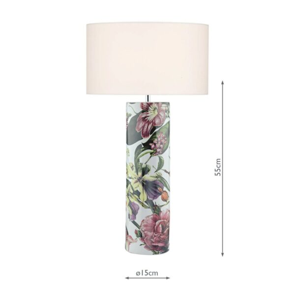Elana Table Lamp Tropical Print Ceramic Base Only - Image 6